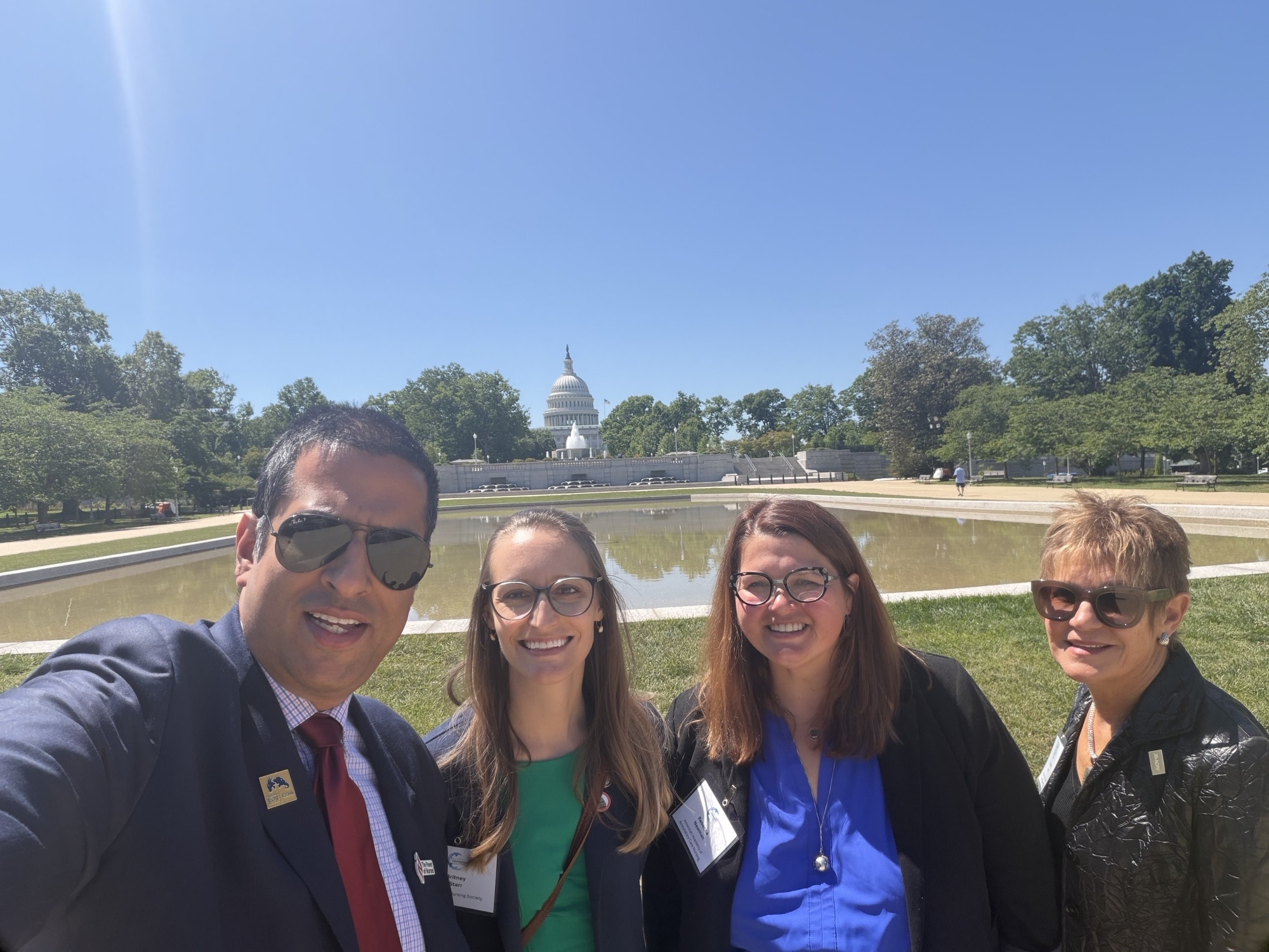 Group of representatives for AAACN at the US Capitol, Nursing Community Coalition Hill Day, 2026