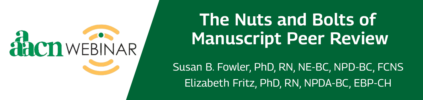 November Webinar: The Nuts and Bolts of Manuscript Peer Review
