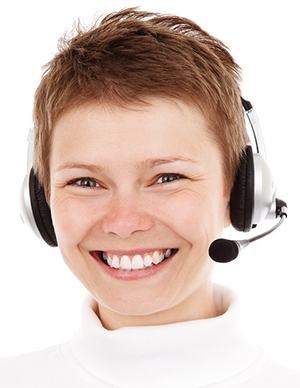 Telehealth nurse with headset